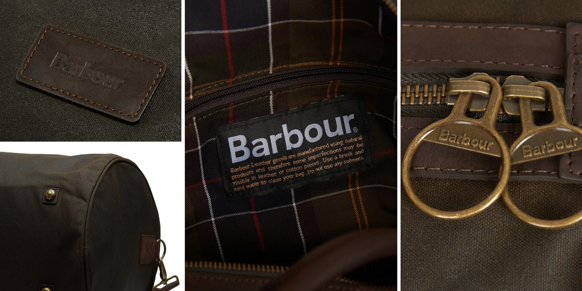 Barbour Wax Holdall Duffle Bag Olive, Tolle Wochenendtasche für einen stilvollen Mann.