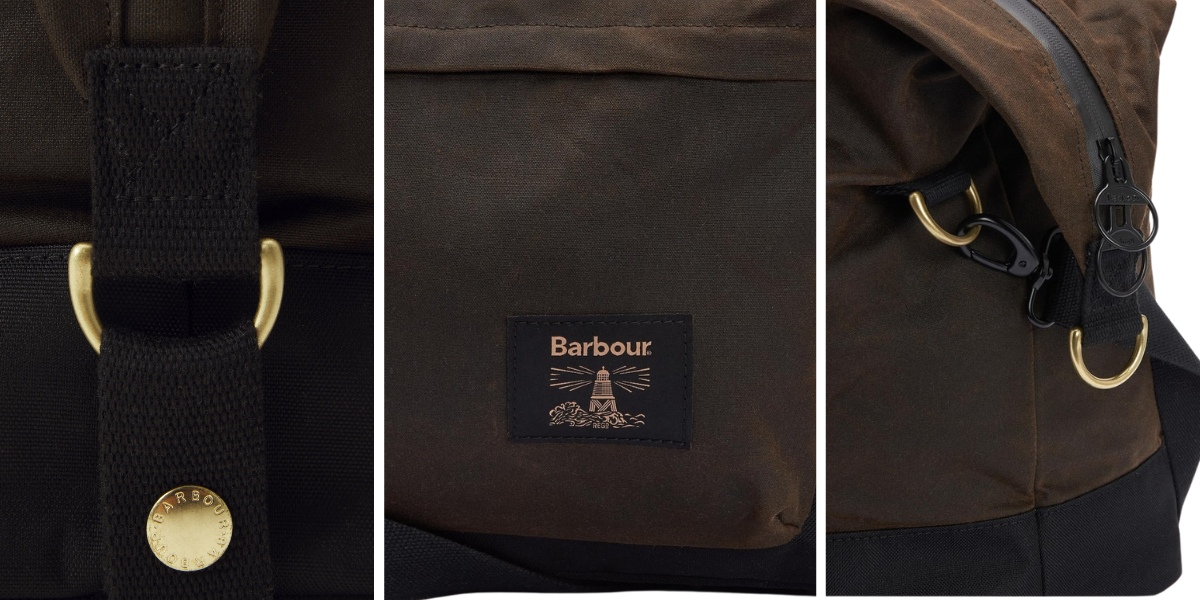 Barbour Field Wax Holdall Duffle Bag Olive/Black, Tolle Wochenendtasche für einen stilvollen Mann.