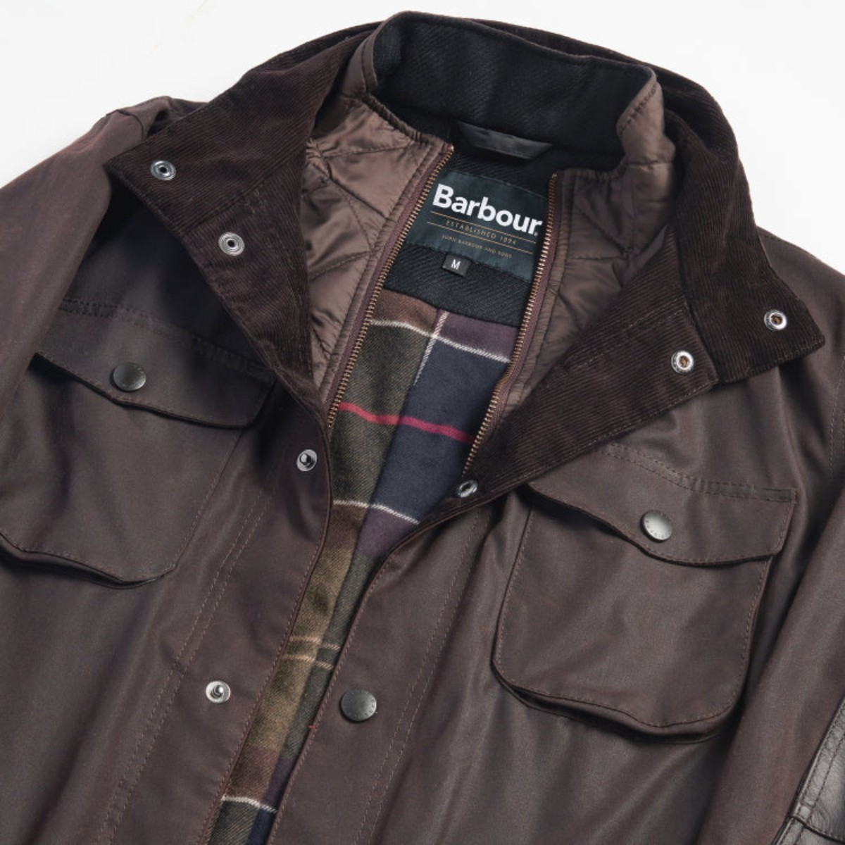 Barbour Ogston Wax Jacket Rustic/Classic, Stilvolle Outdoor-Jacke aus robuster, gewachster Baumwolle.