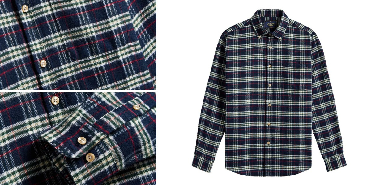 Portuguese Flannel Lamo Shirt Blue, hergestellt aus hochwertigem portugiesischem Stoff und mit Stolz hergestellt in Portugal.