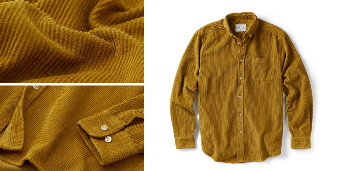 Portuguese Flannel Lobo Cotton-Corduroy Shirt Prairie, hergestellt von Handwerksmeistern in den alten Städten Nordportugals