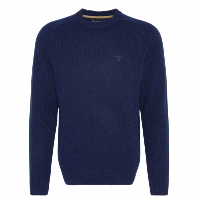 Barbour Holden Half Zip Lambswool Sweater Navy