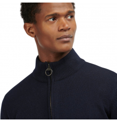 Barbour Holden Half Zip Lambswool Sweater Navy