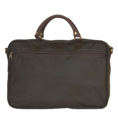 Barbour Wax Leather Briefcase Navy