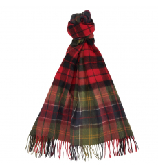 Barbour Brack Patchwork Tartan Scarf Cardinal/Classic