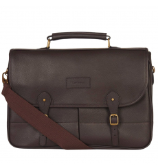 Barbour Wax Leather Briefcase Navy