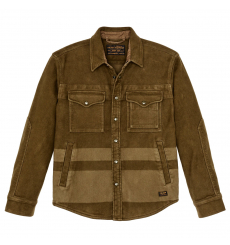 Filson Beartooth Jac Shirt Marsh Olive Blanket Stripe front