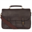 Barbour Wax Leather Briefcase Navy