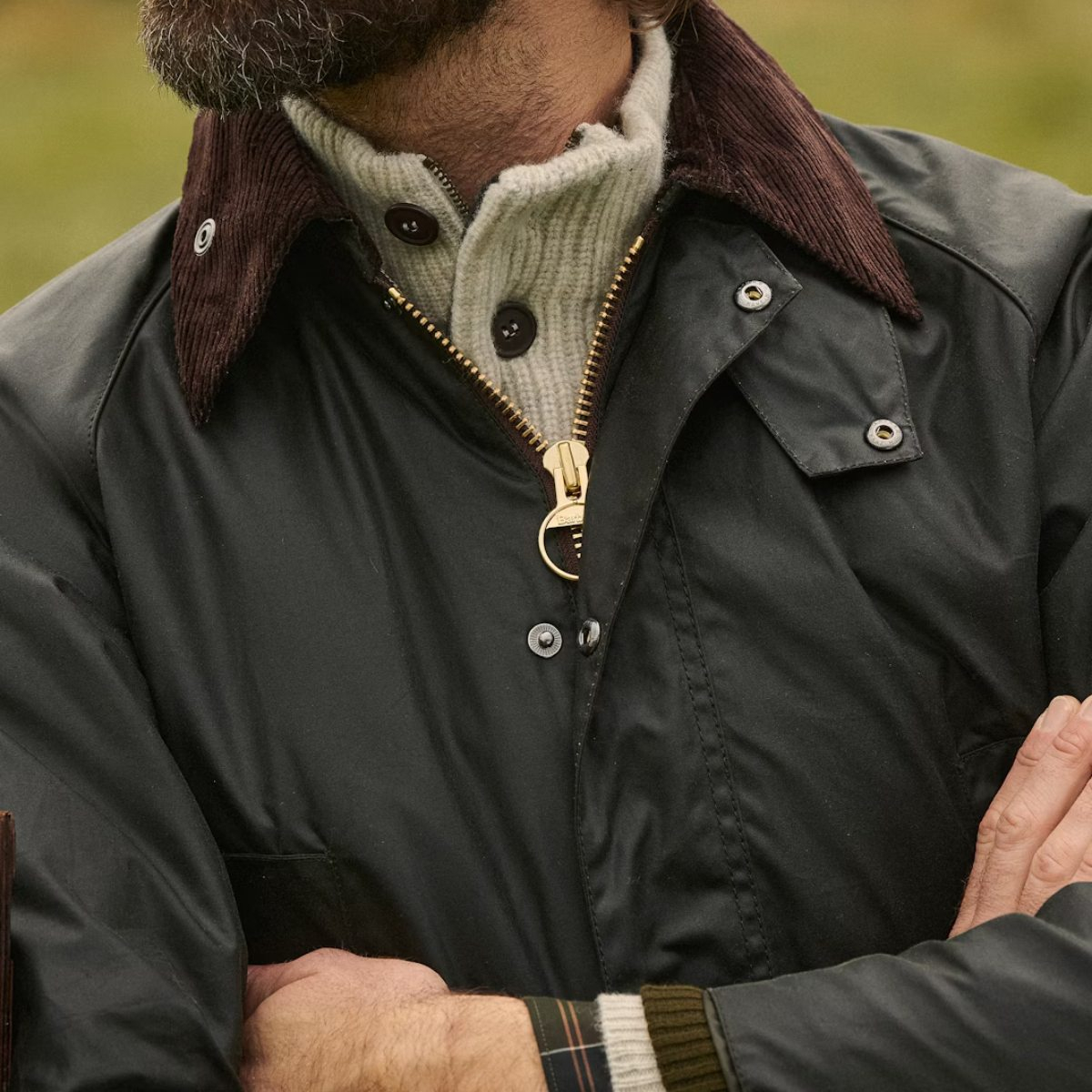 Barbour Beaufort Wax Jacket Sage, the ultimate, classic all-year-round jacket 