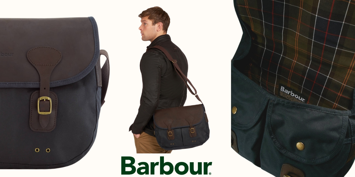 Barbour Leather Tarras Shoulder Bag Navy, Stilvolle & praktische Leder-Messenger-Tasche