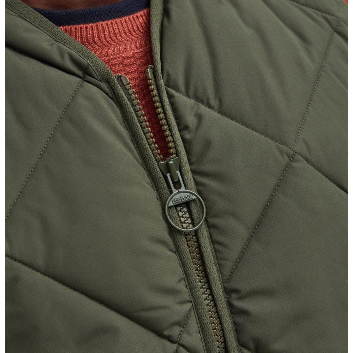 Barbour Field Quilted Gilet Fern, Stylish outdoor wool gilet.