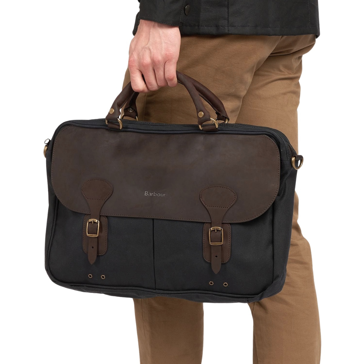 Barbour wax leather Briefcase Navy, Great, slim briefcase. Aktentasche. Sehr gut gemacht und schön detailliert