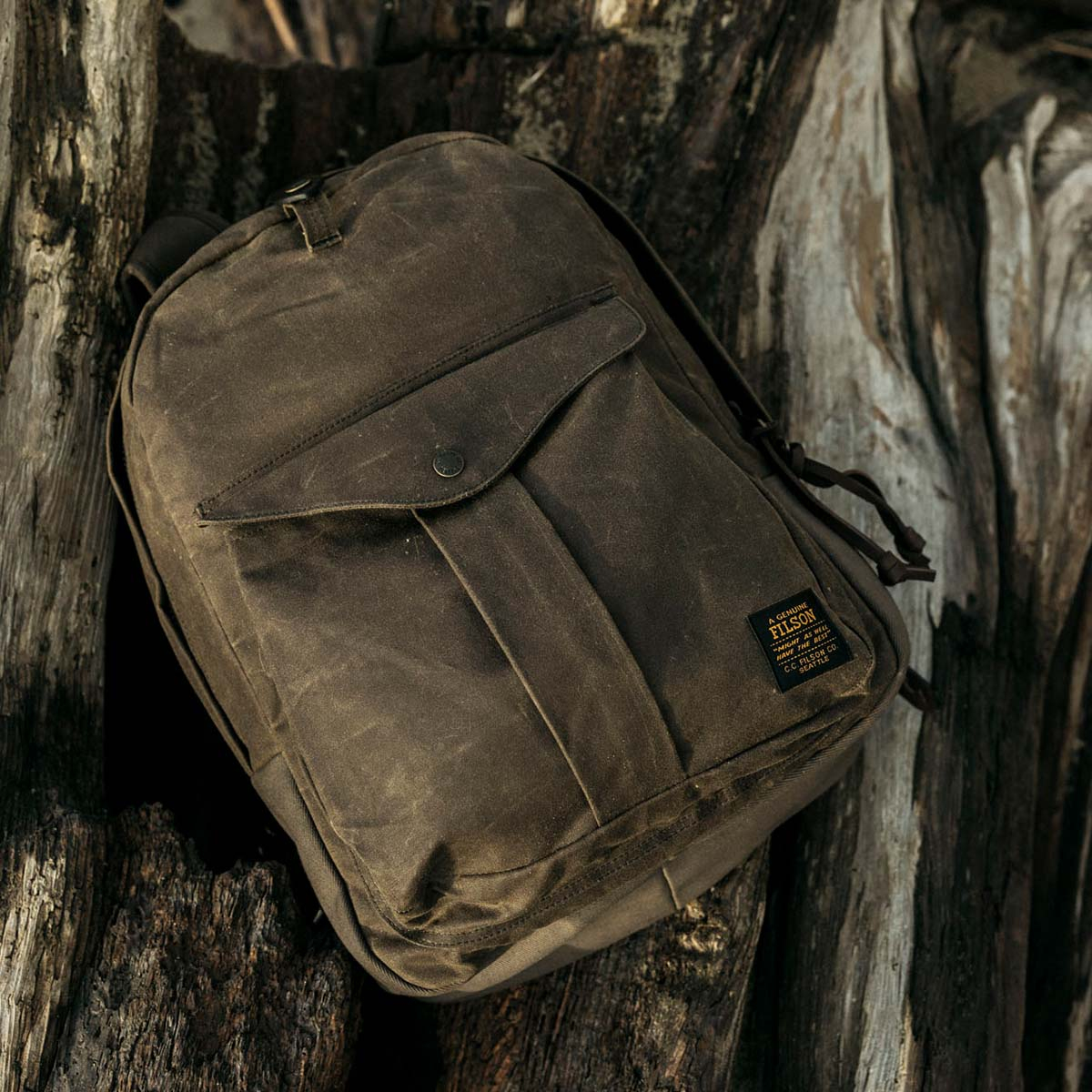 Filson Journeyman Backpack Otter Green, für schwere Lasten mit wasserabweisender, abriebfester Leistung