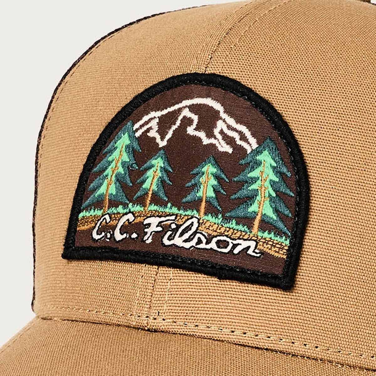 Filson Logger Mesh Cap Wheat/Wood, aus strapazierfähigem, mittelschwerem 100% Baumwoll-Canvas