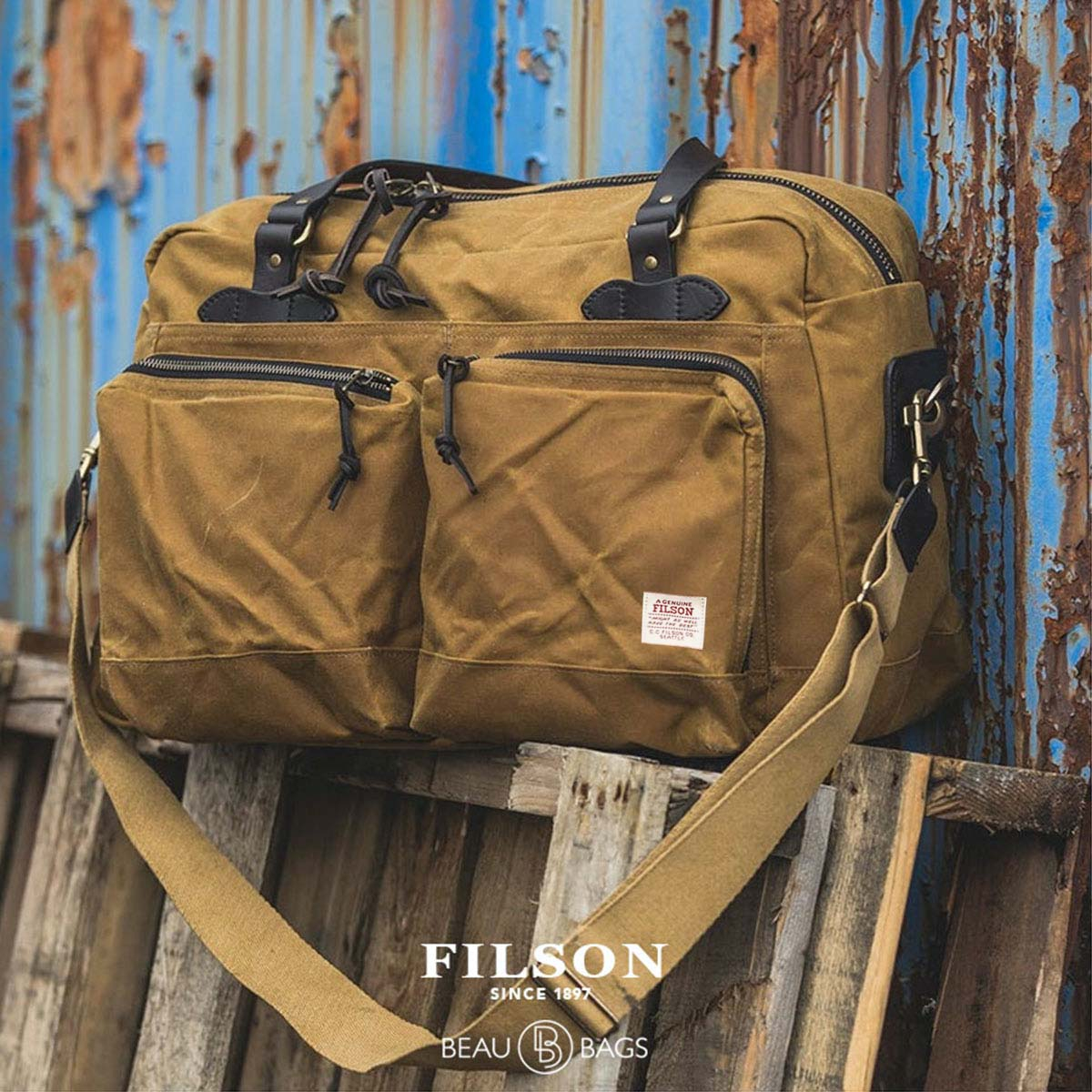 Filson 48 Hour Tin Cloth Duffle Bag Dark Tan