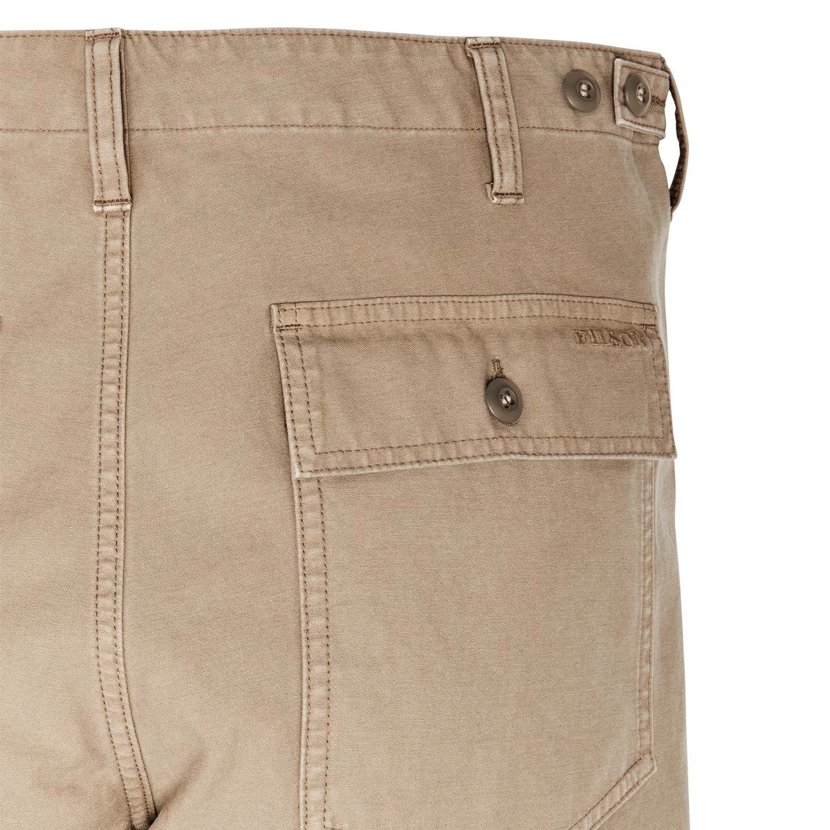 Filson Field Supply Pants Gray Khaki, Vintage-inspirierte Hose - archiviertes Design trifft auf militärische Robustheit