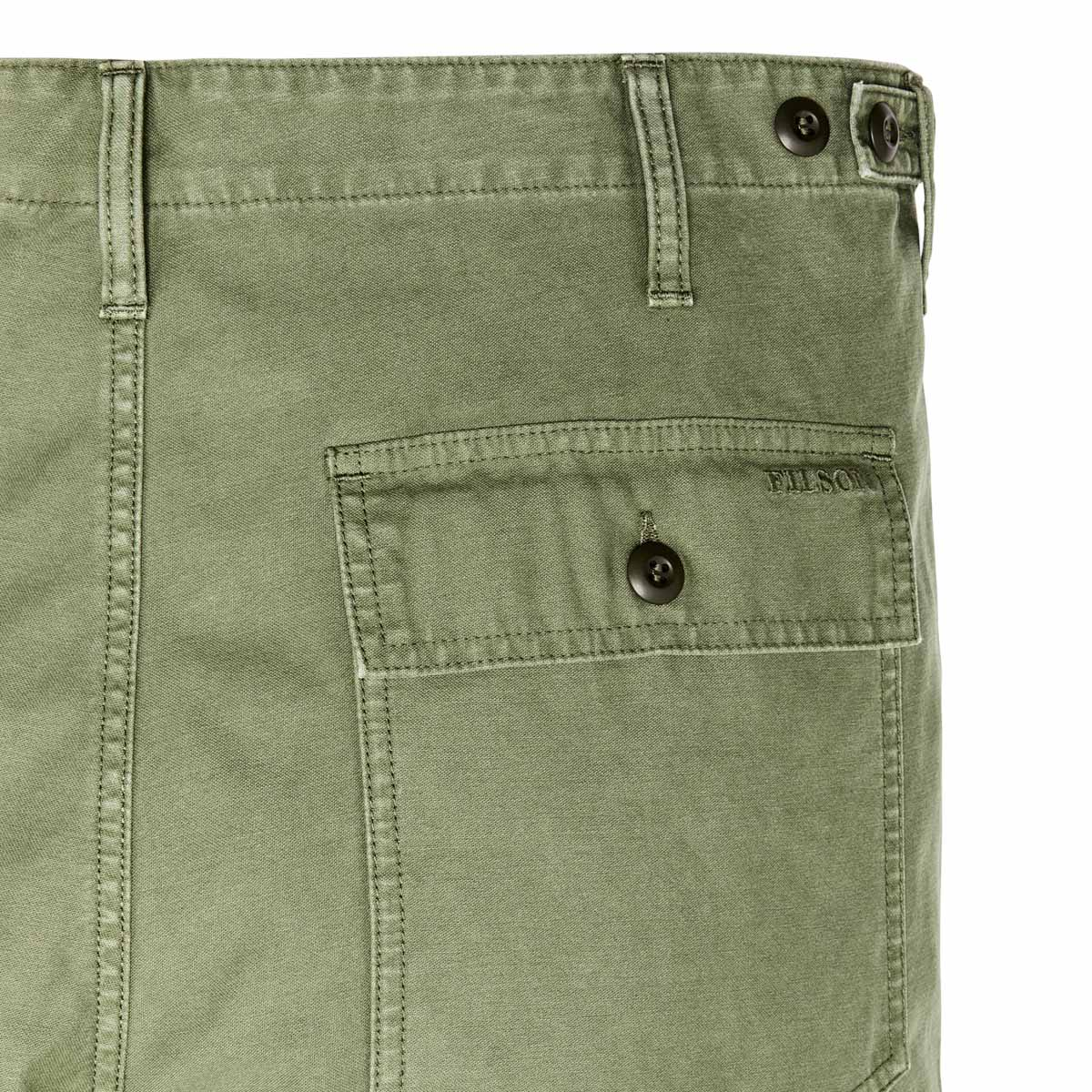 Filson Field Supply Pants Washed Fatigue Green, Vintage-inspirierte Hose - archiviertes Design trifft auf militärische Robustheit