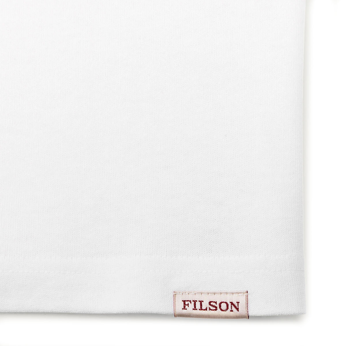 Filson Frontier Pocket T-Shirt Bright White, strapazierfähiges T-Shirt mit angenehmem Tragegefühl, das seine Struktur über die ganze Saison behält