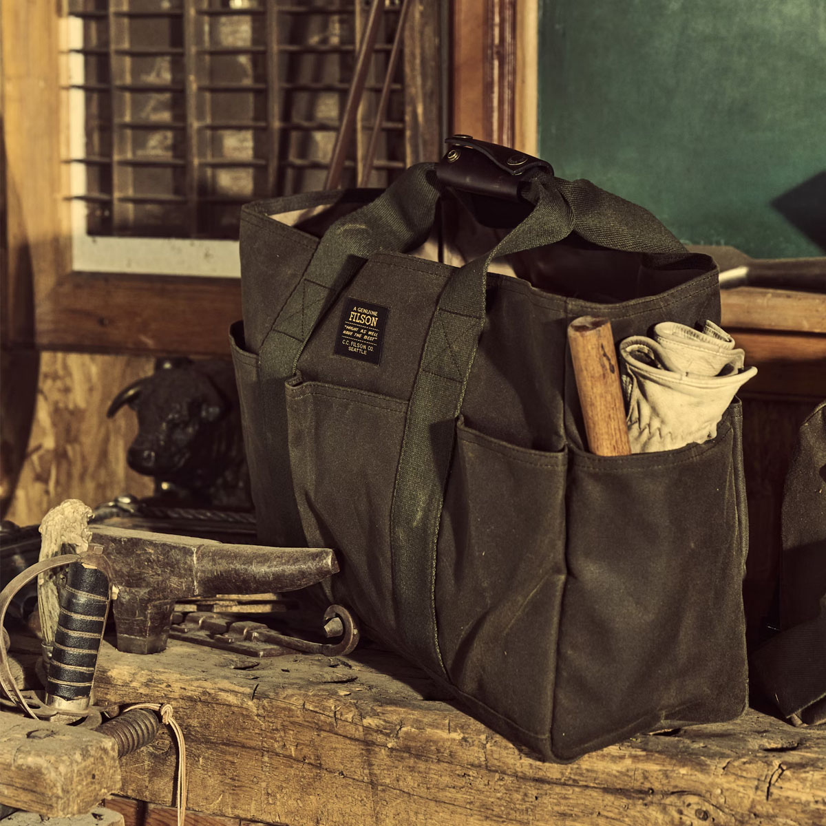 Filson workshop cvfghjokc rugged twill utility tote bag