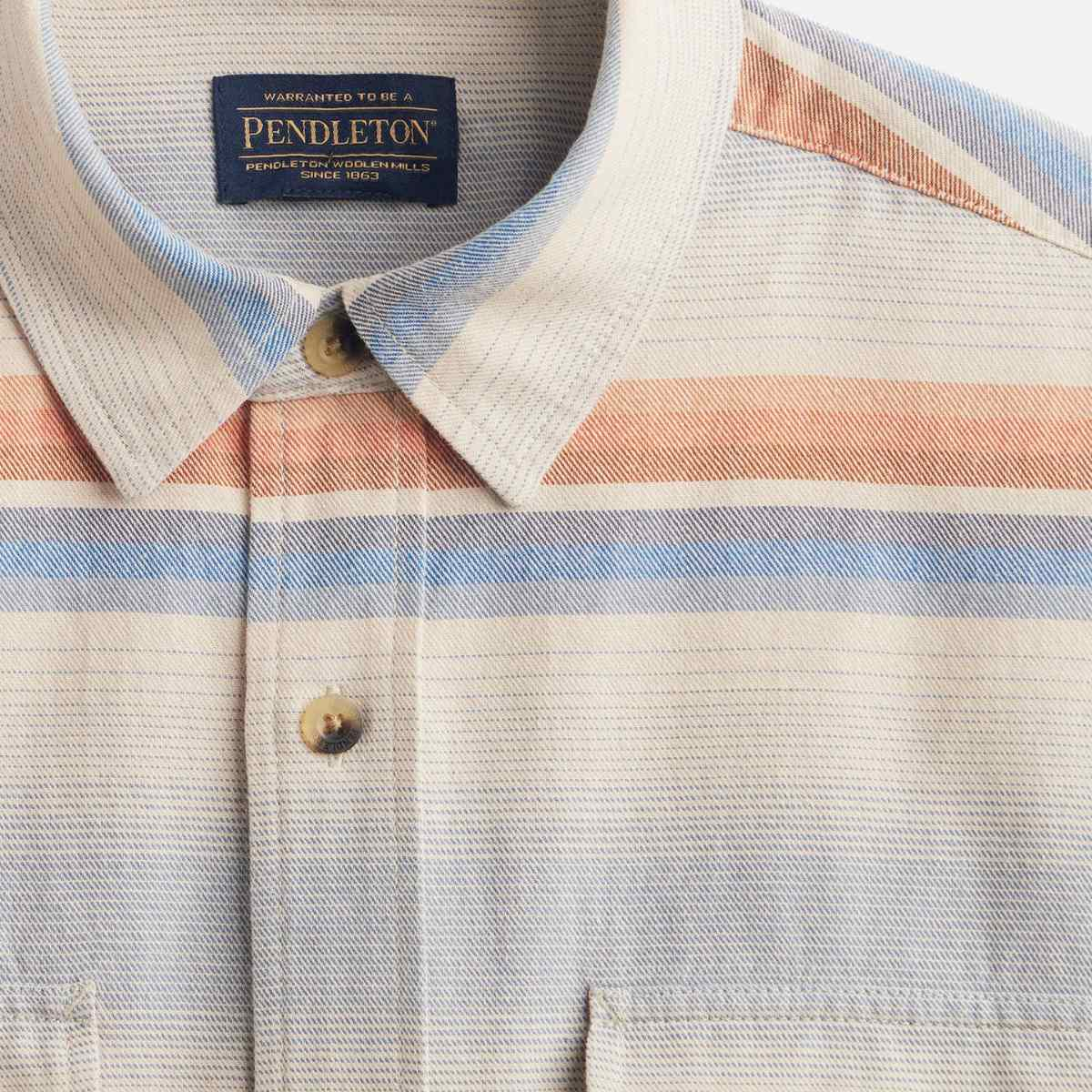 Pendleton Beach Shack Shirt Natural Multi Stripe