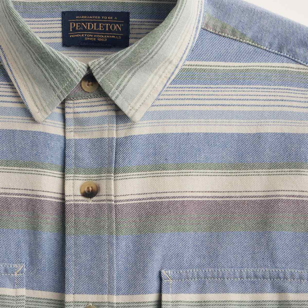 Pendleton Beach Shack Shirt Navy Stripe