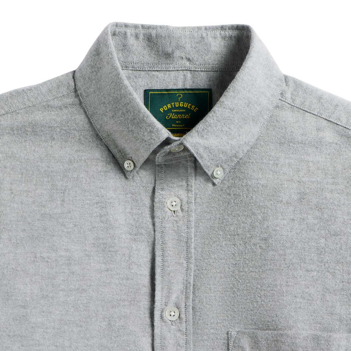 Portuguese Flannel Brushed Oxford Shirt, hergestellt von Handwerksmeistern in den alten Städten Nordportugals