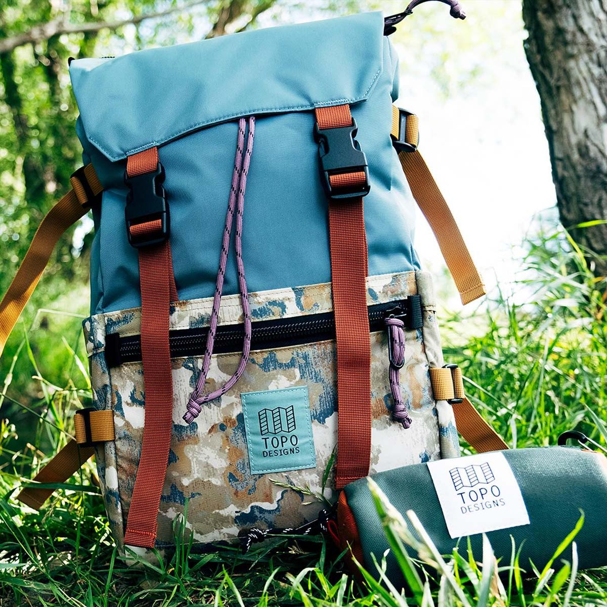 Topo Designs Rover Pack Classic Sea Pine/Blur Camo, der ideale Rucksack für den täglichen Gebrauch