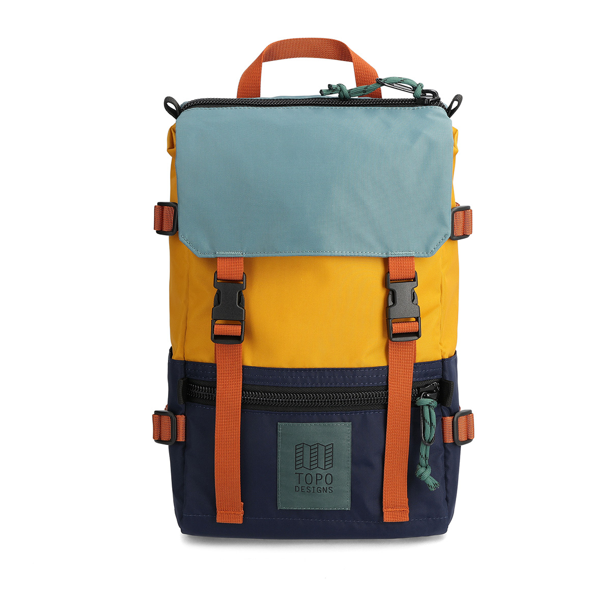 Topo Designs Rover Pack Mini Navy/Mustard, Idealer Rucksack für den privaten und geschäftlichen Gebrauch