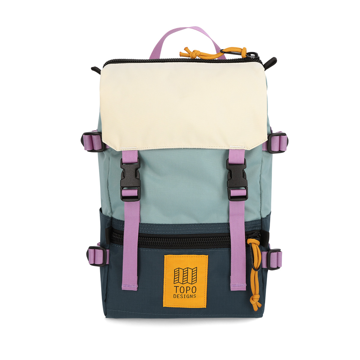 Topo Designs Rover Pack Mini Pond Blue/Sage, Idealer Rucksack für den privaten und geschäftlichen Gebrauch